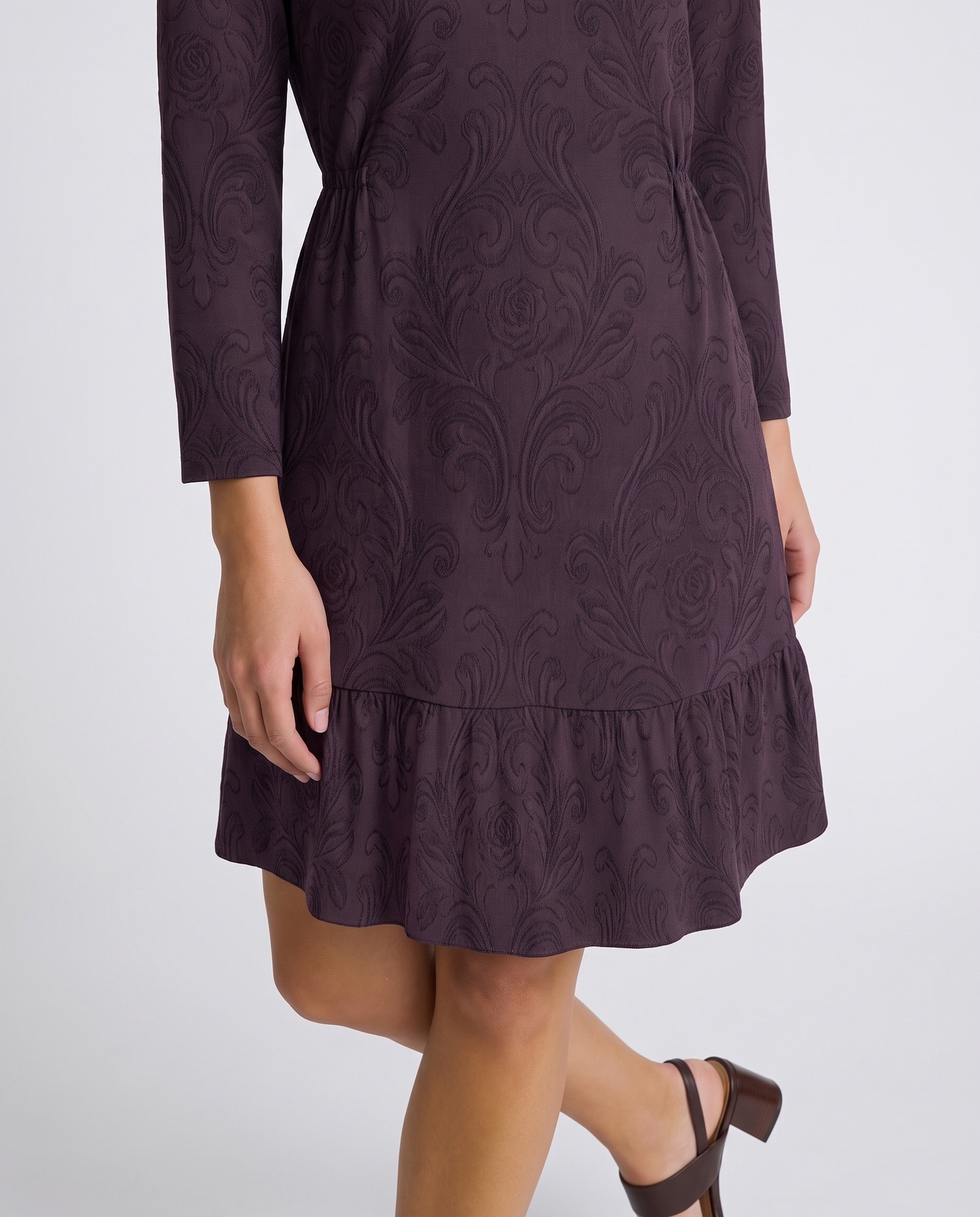 Deep Plum Aubergine Ruffle Hem — view 3