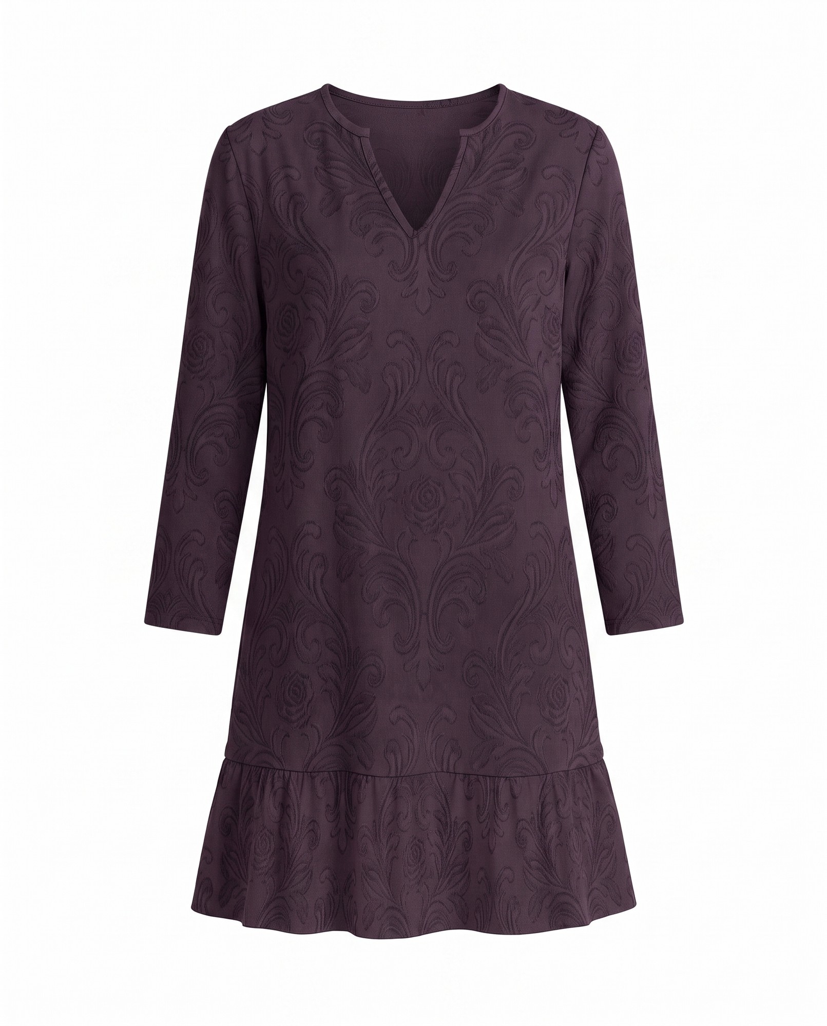 Deep Plum Aubergine Ruffle Hem — view 5