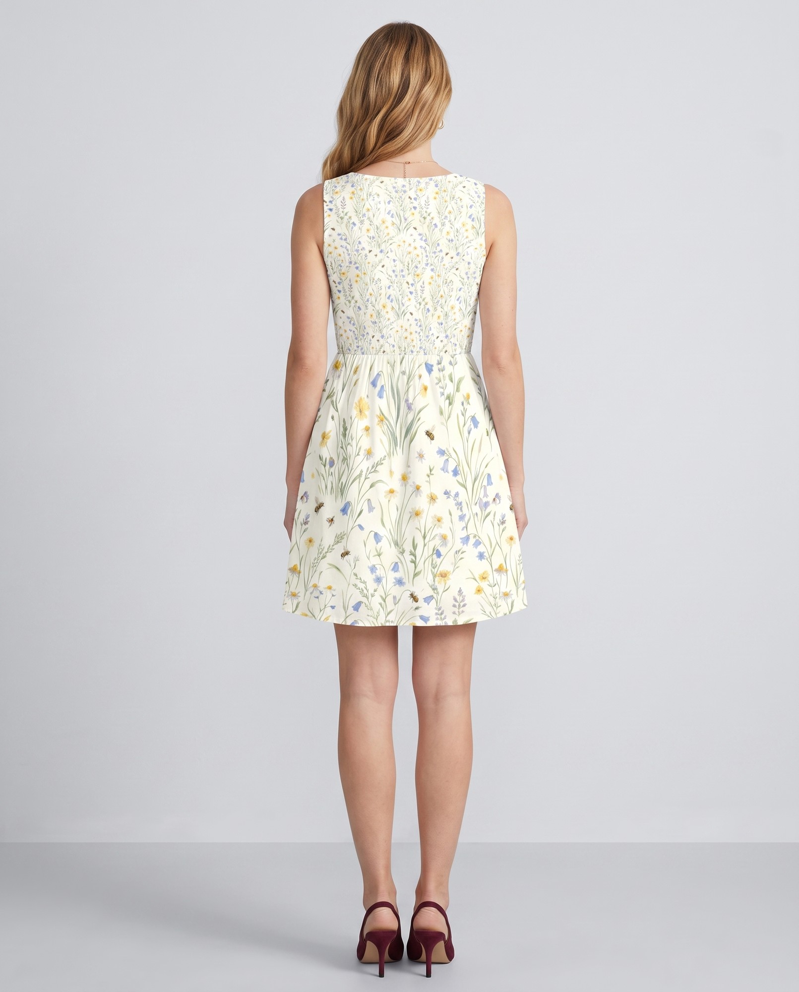 Cottagecore Ditsy Floral Fit-and-Flare — view 4