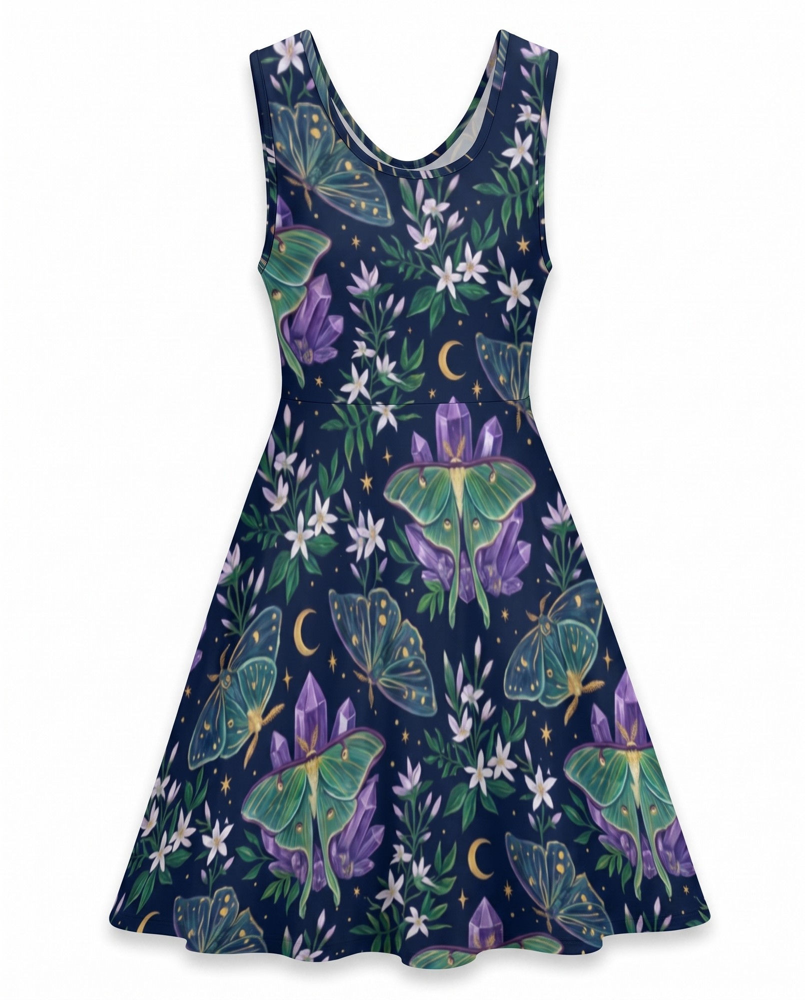 Dark Midnight Crystal Witchy Wedding Guest — view 5