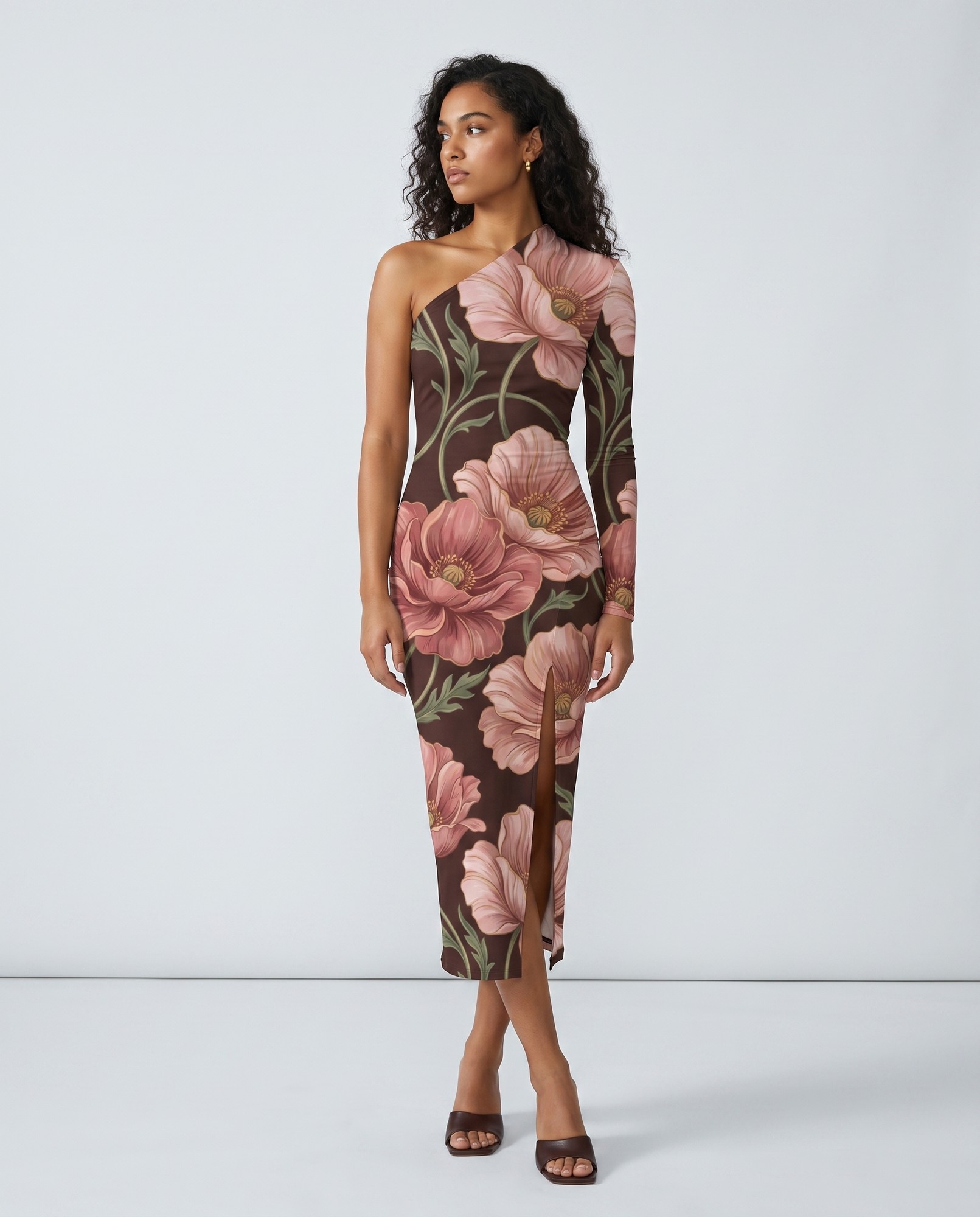 Chocolate Rose Blush Wedding Guest