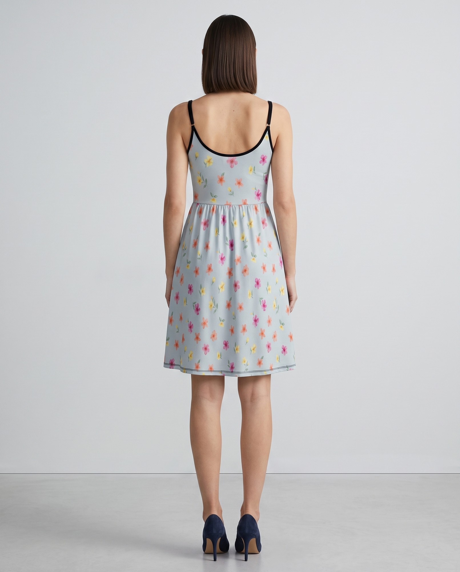 Watercolor Hibiscus Plumeria Spaghetti Strap — view 4