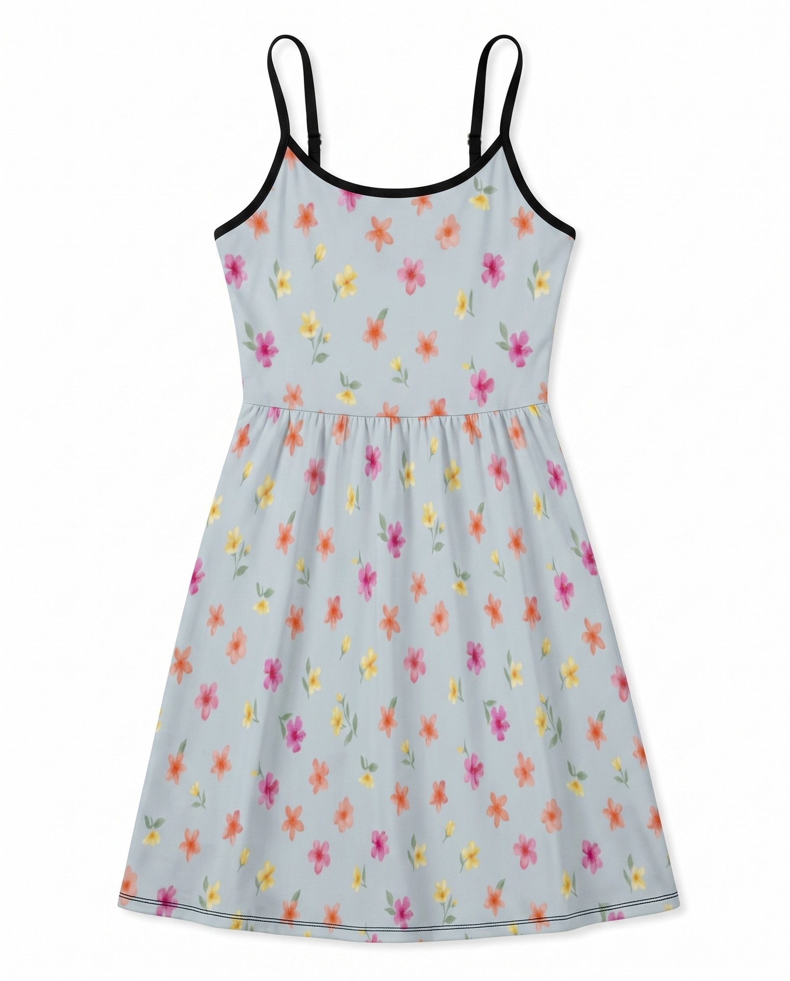 Watercolor Hibiscus Plumeria Spaghetti Strap — view 5