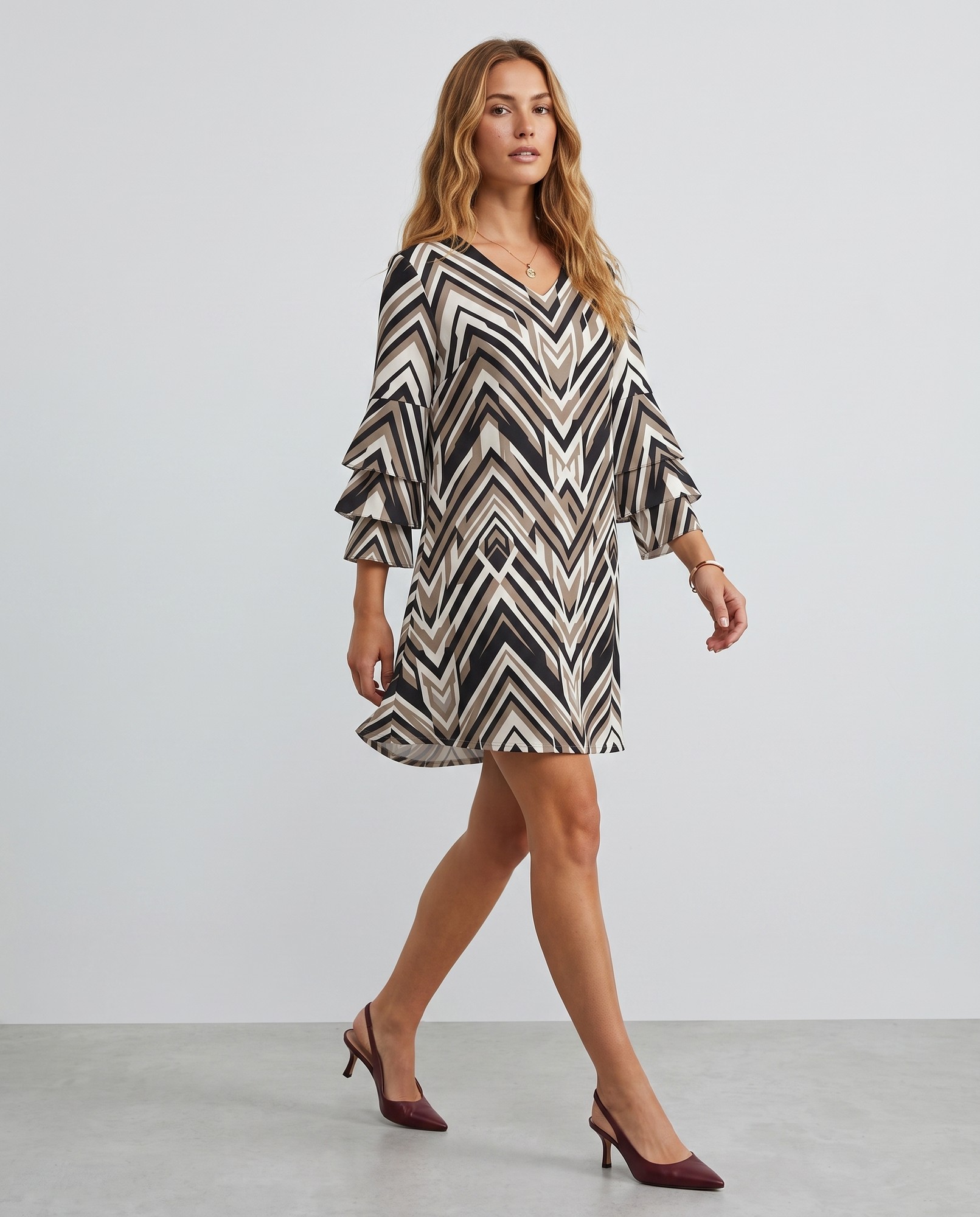 Black Ivory Art Deco Stripes — view 2