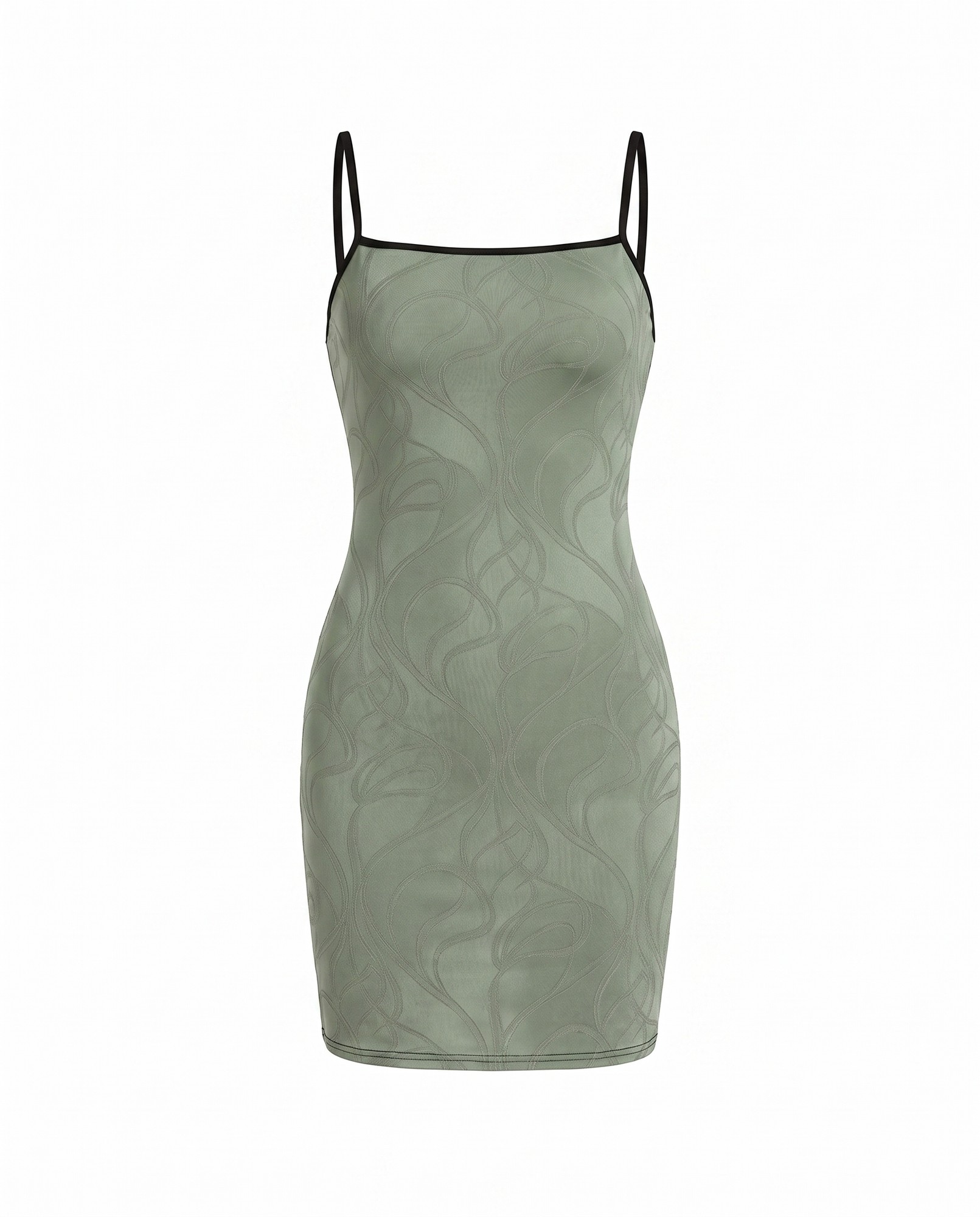 Art Nouveau Jacquard Texture Sling Dress — view 5