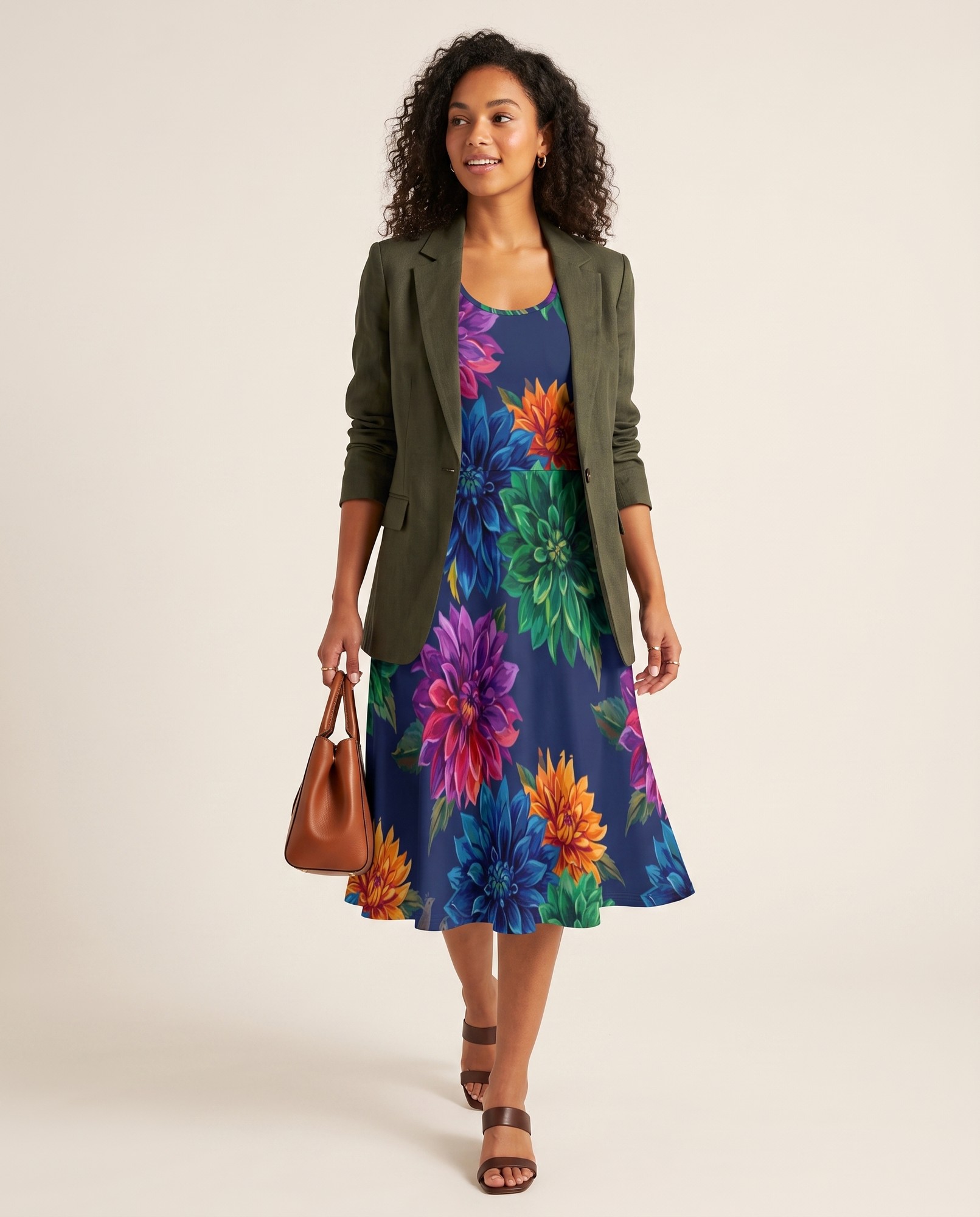Jewel Tone Floral Wedding Guest — view 2