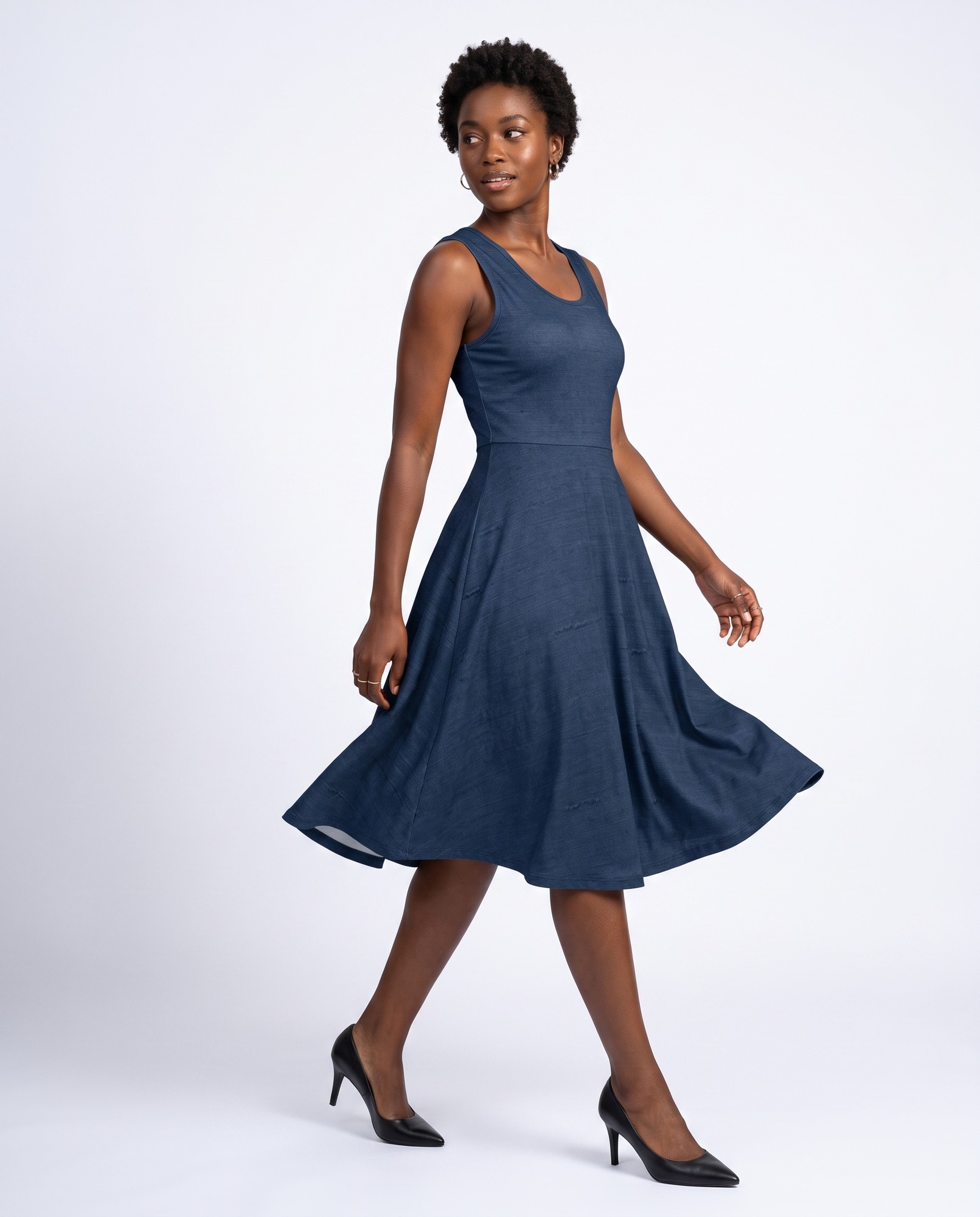 Deep Sapphire Elegant Evening Dress — view 2