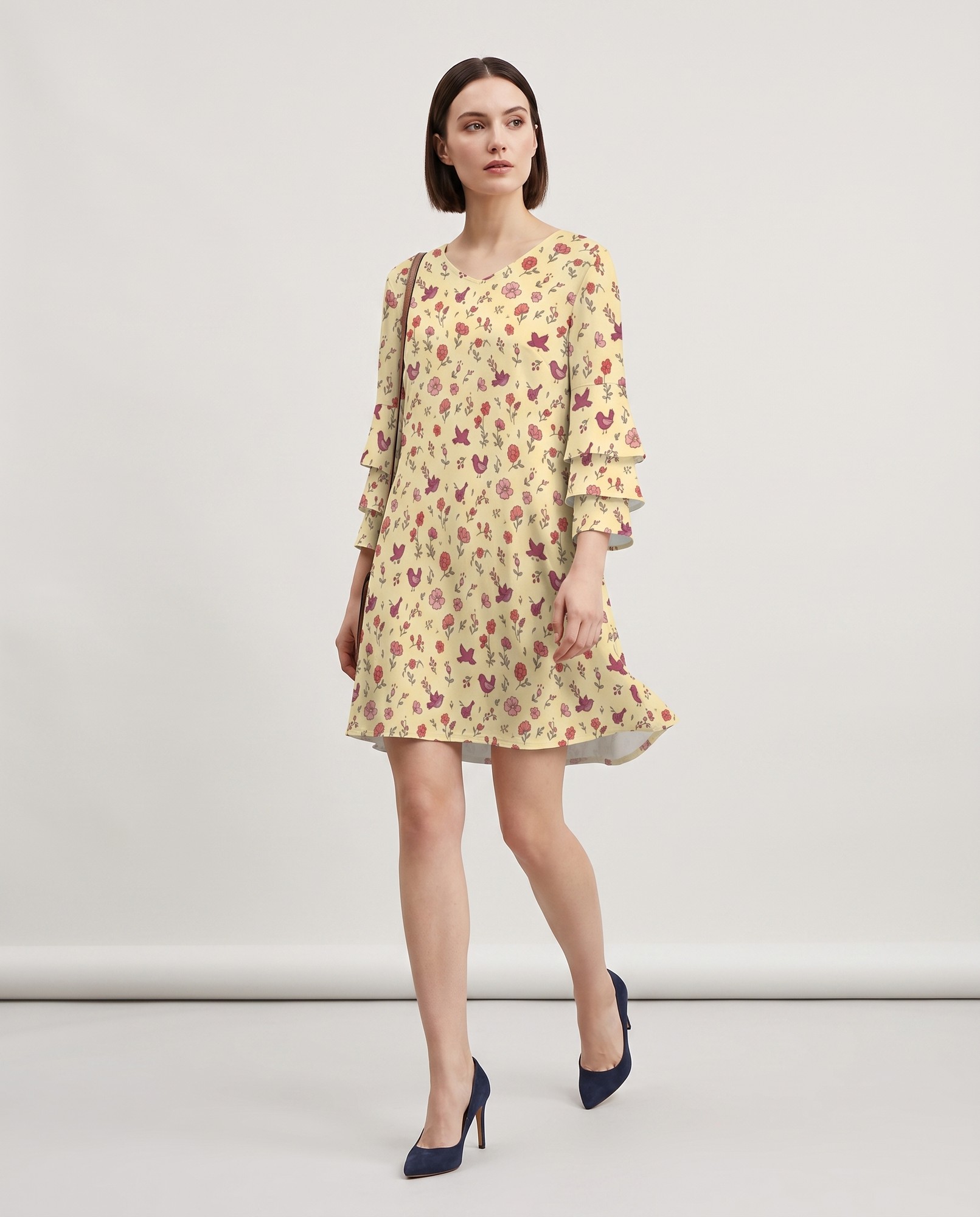 Butter Yellow Marigold Folk Bird — view 2